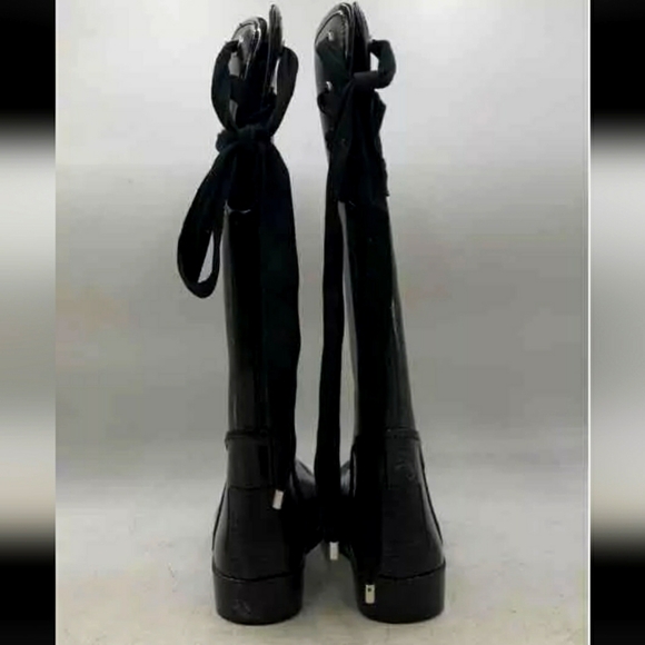 Coach Designer Tristee Black Signature Print Round Toe Rain Boots Size 9 B - Picture 9 of 9